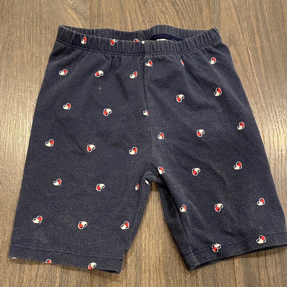 Tommy Hilfiger Navy Blue Kids Shorts with Heart Pattern size 5 2:10